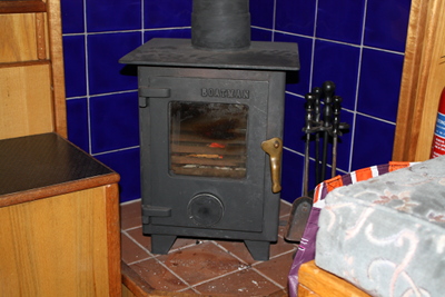 Stove alight - at last!